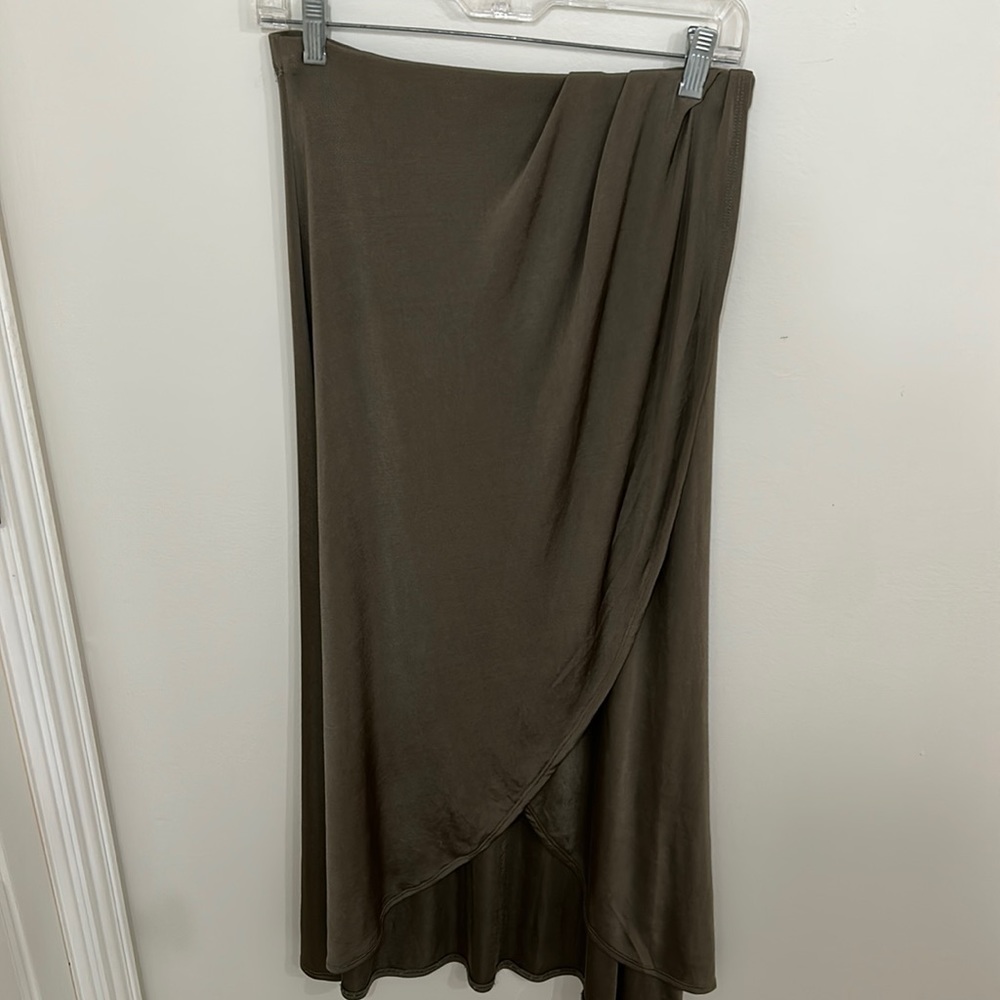 Free people, green wrap skirt